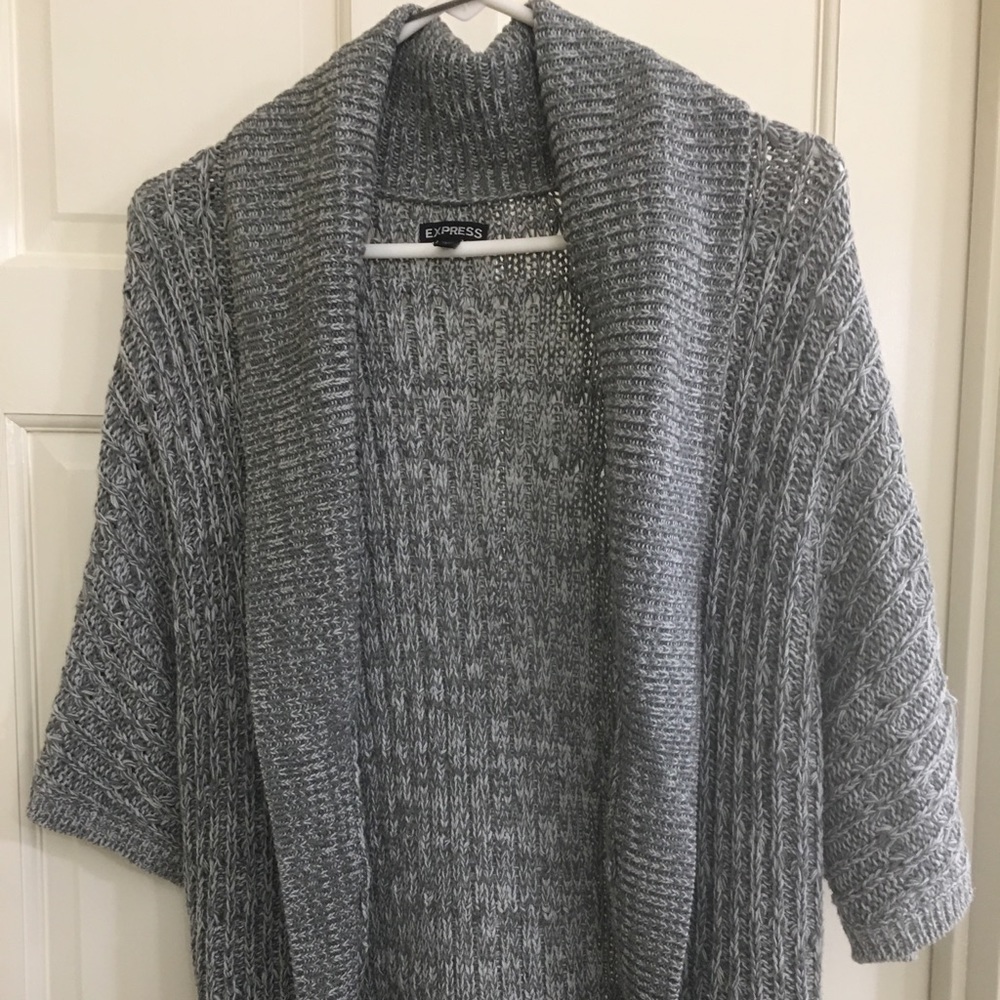 Express gray sweater cardigan small nwot